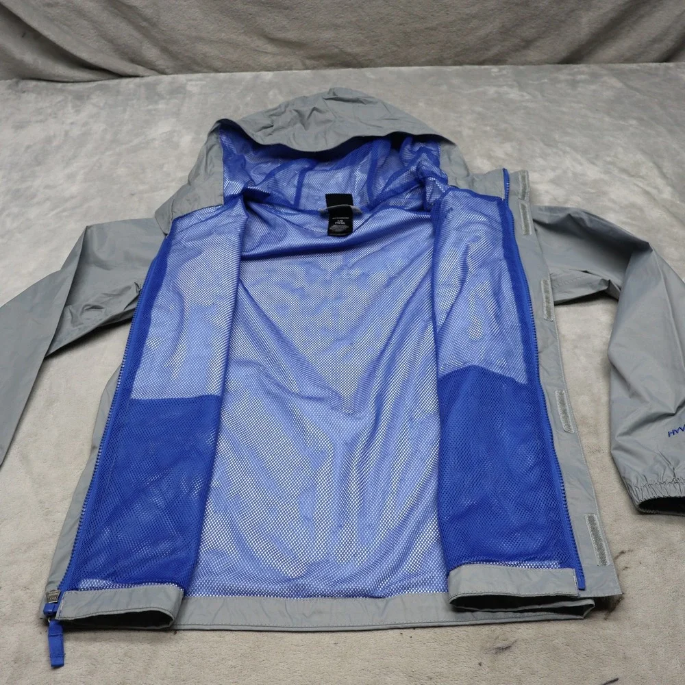 North Face Zipline Jacket Boys Large 14/16 Gray Rain Wind Waterproof Mesh Lined